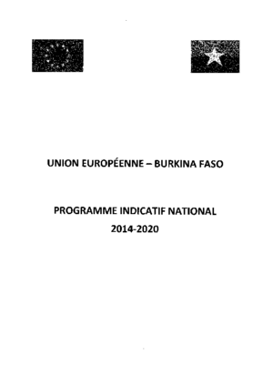 EU Burkina Faso Programme Indicatif National 2014-2020 - ChildFund Alliance